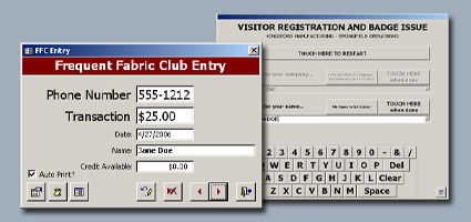 User interfaces for a kiosk and a retail incentive program.